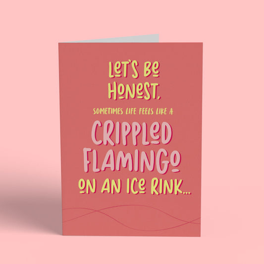 Crippled Flamingo Card Card Cherries on Top Foundation