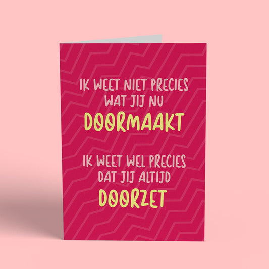 Dat Jij Altijd Doorzet Kaart Card Cherries on Top Foundation