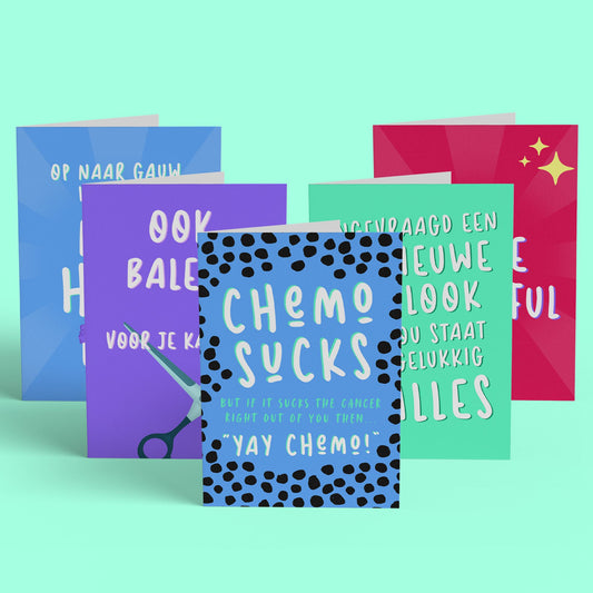 Kaartset 4+1: No Hair Don't Care Kaartset Cherries on Top Foundation