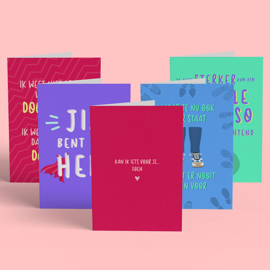 Kaartset 4+1: Sterk Spul he? Kaartset Cherries on Top Foundation