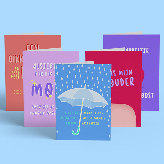 Kaartset 4+1: Troost & Warmte Kaartset Cherries on Top Foundation