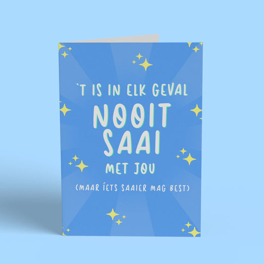 Nooit Saai Kaart Card Cherries on Top Foundation