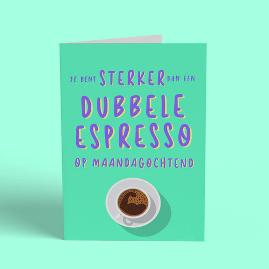 Dubbele Espresso Kaart Card Cherries on Top Foundation 