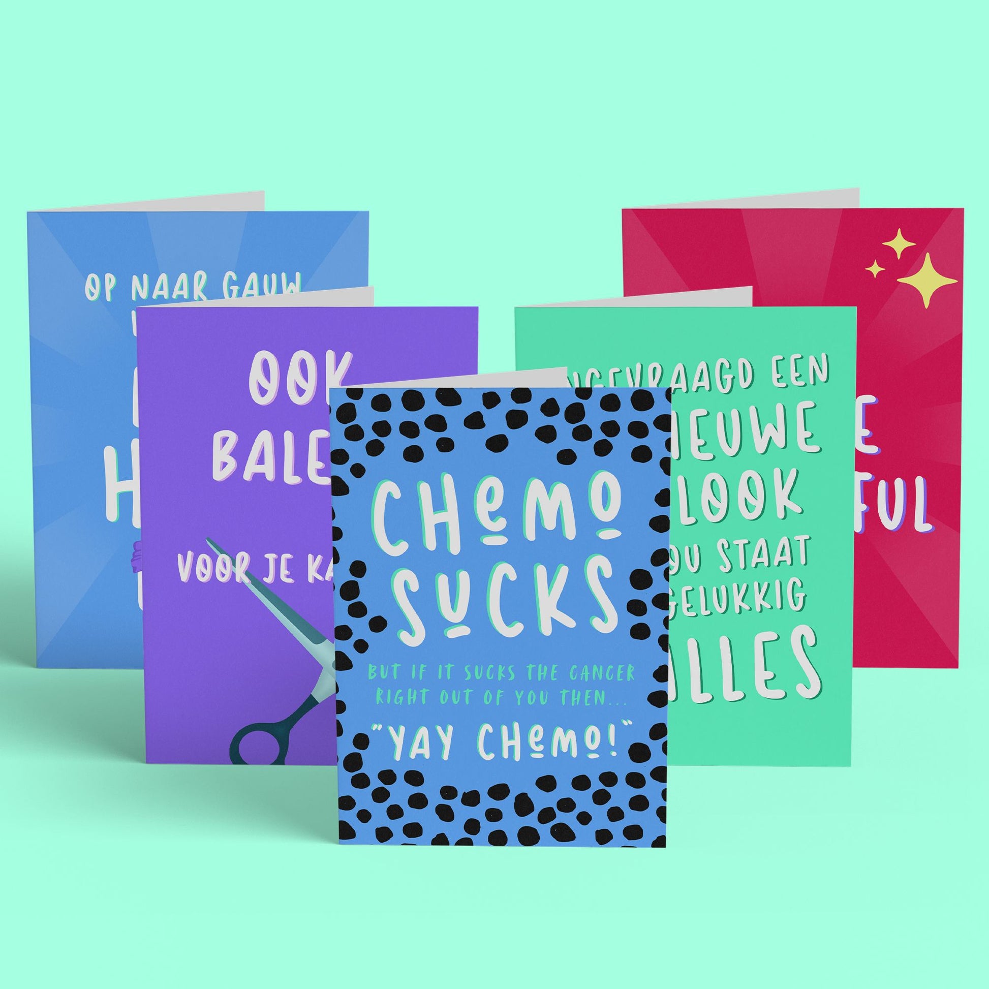 Kaartset 4+1: No Hair Don't Care Kaartset Cherries on Top Foundation 