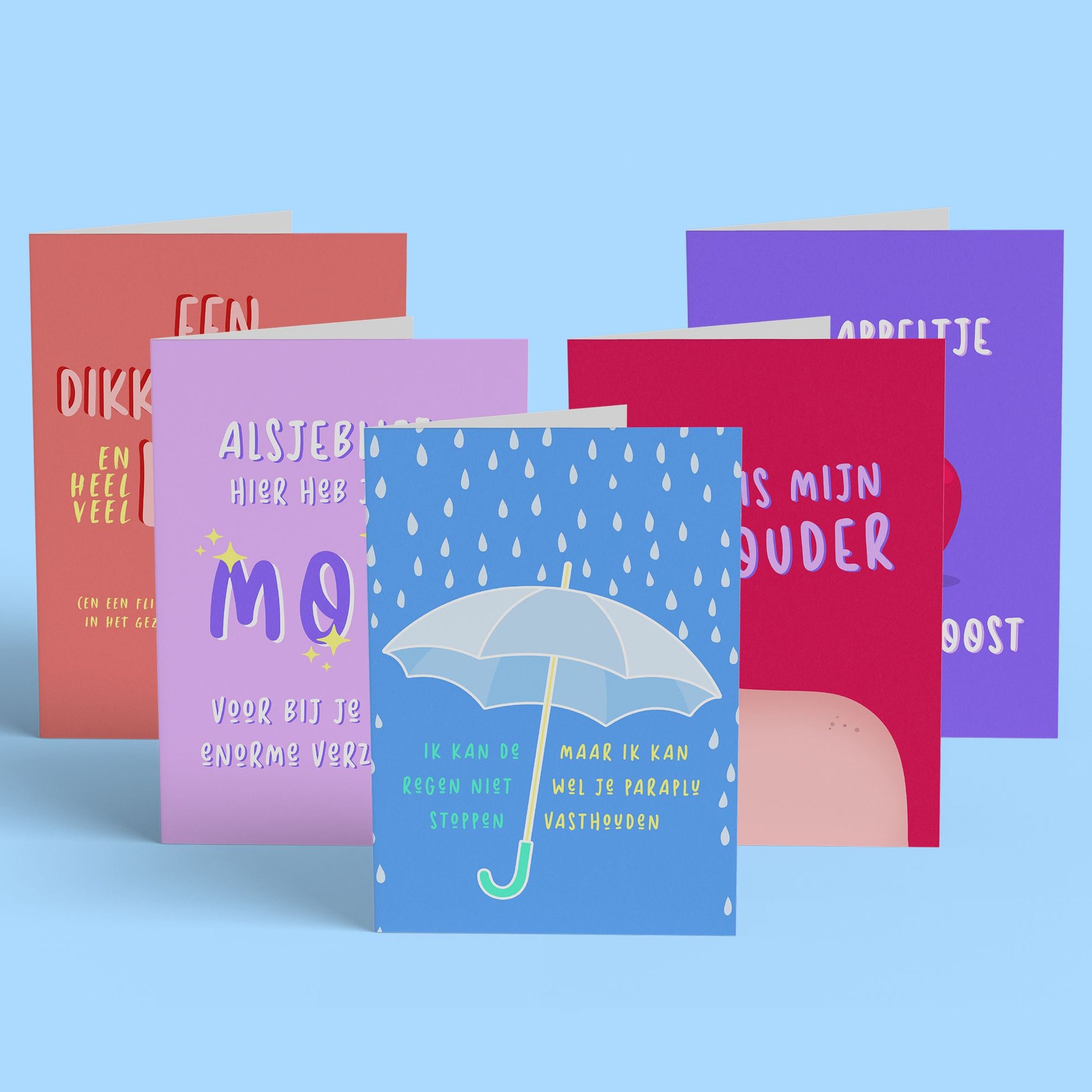 Kaartset 4+1: Troost & Warmte Kaartset Cherries on Top Foundation 